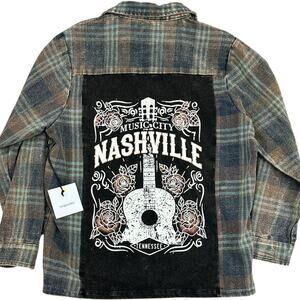 ORIGINALITY Girls NASHVILLE Button Down Medium NWT